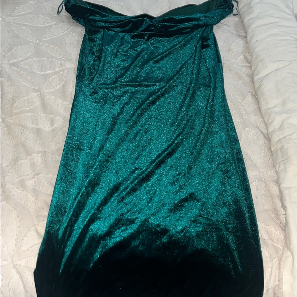Chic Strapless Green Dress